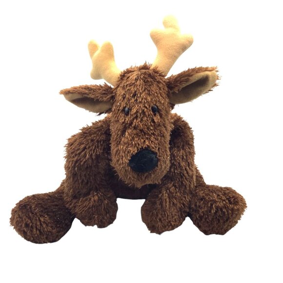 Vtg Hallmark Comet Reindeer Plush Moose Stuffed Animal Toy Antlers 12" Sparkly - Picture 1 of 8